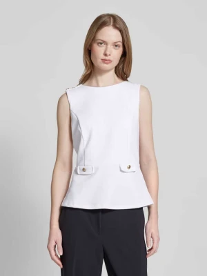 Top z okrągłym dekoltem model ‘AMBRE PEPLUM’ Guess