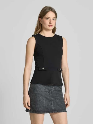 Top z okrągłym dekoltem model ‘AMBRE PEPLUM’ Guess