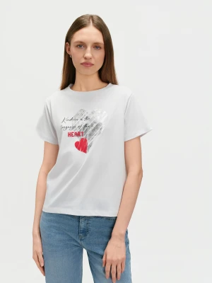 Top z połyskującą grafiką Top Secret