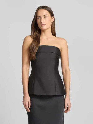 Top z satyny o kroju bez rękawów model ‘Taleen’ NEO NOIR