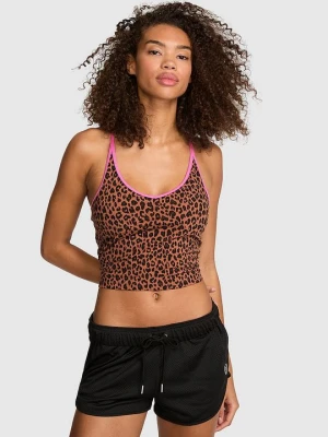 PINK Top All-Day Cotton z biustonoszem racerback Victoria's Secret