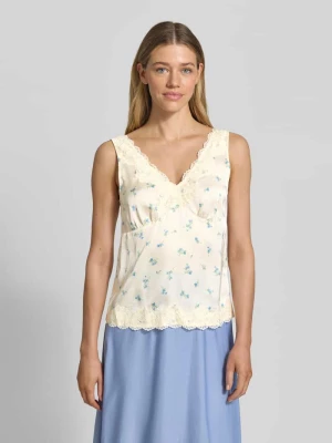 Top z wiskozy z obszyciem koronką Jake*s Casual