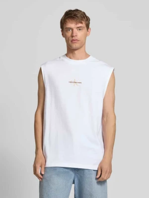 Top z wyhaftowanym logo Calvin Klein Jeans