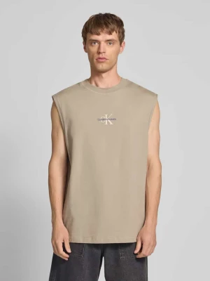 Top z wyhaftowanym logo Calvin Klein Jeans