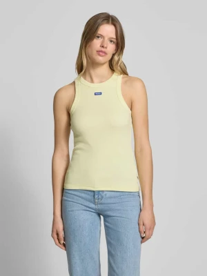 Top z wyhaftowanym logo Hugo Blue