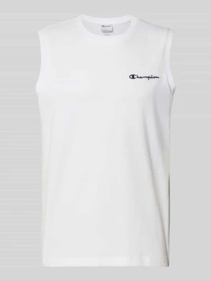 Top z wyhaftowanym logo i okrągłym dekoltem Champion