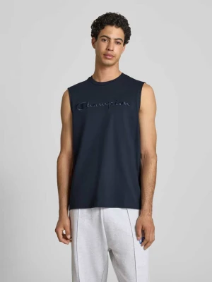 Top z wyhaftowanym logo i okrągłym dekoltem Champion