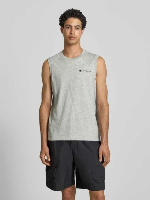 Top z wyhaftowanym logo i okrągłym dekoltem Champion