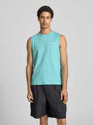 Top z wyhaftowanym logo i okrągłym dekoltem Champion