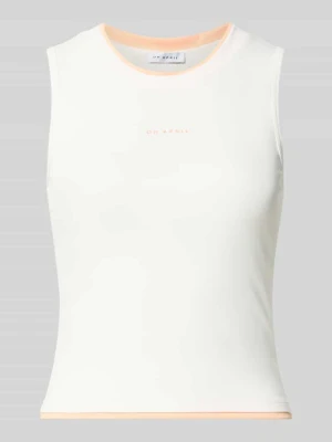 Top z wyhaftowanym logo model 'Amea' Oh April Biały