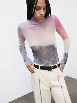 Top z wysokim kołnierzem Chimeric Mountains PATRIZIA PEPE