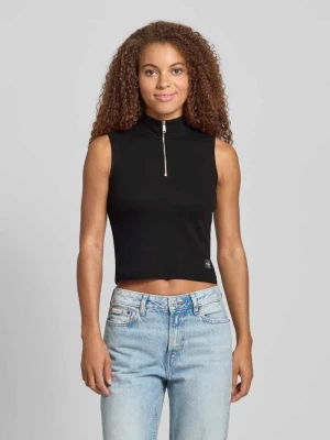 Top ze stójką i zamkiem błyskawicznym Calvin Klein Jeans