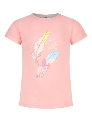 Topo Koszulka "Feather" w kolorze jasnoróżowym rozmiar: 116/122