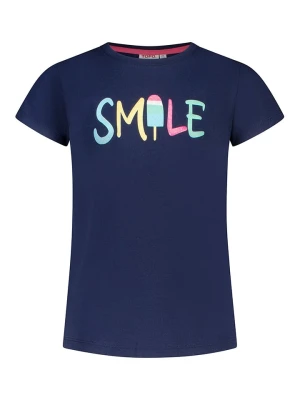 Topo Koszulka "Smile" w kolorze granatowym rozmiar: 128/134