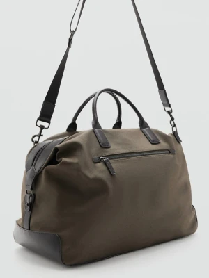 Torba bowling ze skórzanymi detalami khaki - Mężczyzna - Rozmiar uniwersalny - MANGO MAN