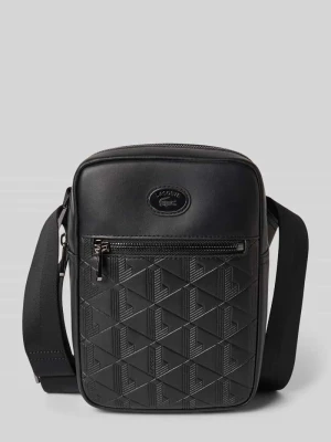 Torba camera bag ze skóry bydlęcej Lacoste
