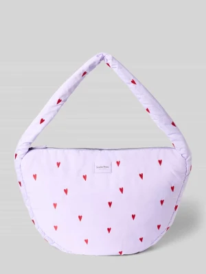 Torba crossbody z wyhaftowanym motywem na całej powierzchni model 'Puffy' STUDIO NOOS