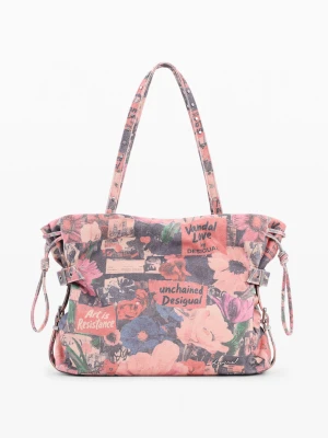 torba denim collage Desigual MATERIAL FINISHES