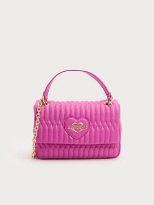 Torba do noszenia na skos LOVE MOSCHINO różowy neon