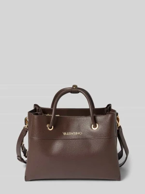 Torba do noszenia w ręku z materiał skóropodobny model 'ALEXIA' VALENTINO BAGS Ciemnobrązowy