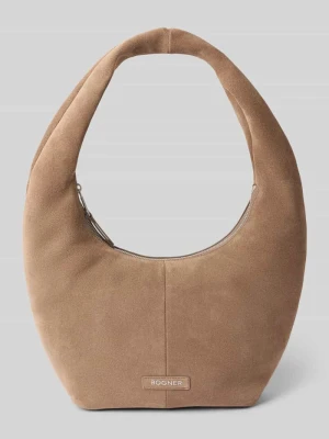 Torba hobo z naszywką z logo model 'Gerda' Bogner Jasnobrązowy