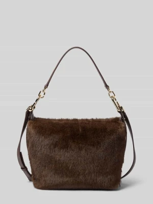 Torba hobo ze sztucznego futra Furla Ciemnobrązowy