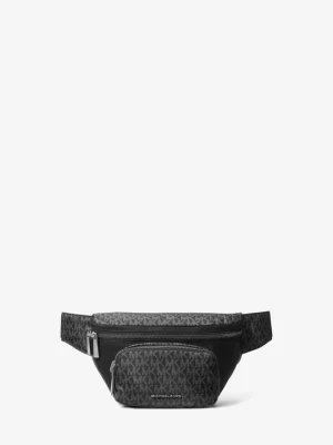 Torba kurierska Tanner z nylonu z charakterystycznym nadrukiem z logo Michael Kors CZARNY (Czarny)