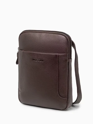 Torba męska mała skórzana brązowa Puccini