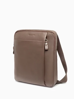 Torba męska skórzana duża brązowa Puccini