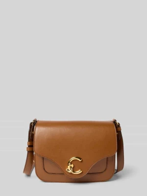 Torba na długim pasku z aplikacją z logo model ‘Calf’ Coccinelle