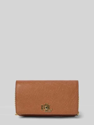 Torba na długim pasku z naturalnej skóry bydlęcej z aplikacją z logo Lauren Ralph Lauren