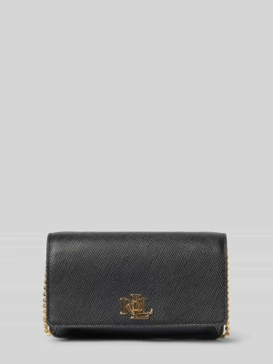 Torba na długim pasku z naturalnej skóry bydlęcej z aplikacją z logo Lauren Ralph Lauren