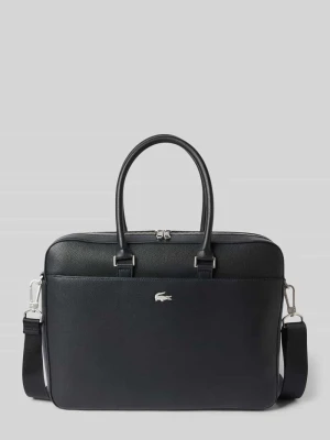 Torba na laptop z detal z logo Lacoste Czarny