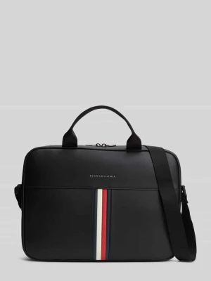 torba na laptop z detal z logo Tommy Hilfiger