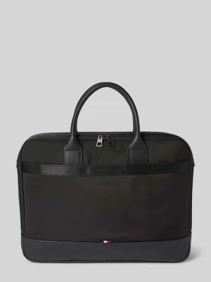 Torba na laptop z fakturą z logo Tommy Hilfiger