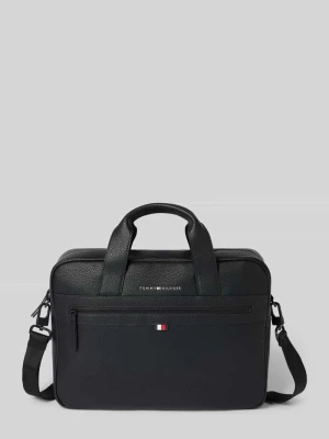 Torba na laptop z imitacji skóry Tommy Hilfiger