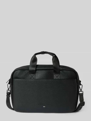 Torba na laptop z naturalnej skóry Bugatti czarny