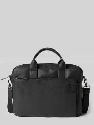 Torba na laptop z naturalnej skóry bydlęcej model ‘HYDE PARK BRIEFBAG’ Strellson Czarny