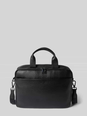 Torba na laptop z prawdziwej skóra model 'CARDONA PANDION' JOOP! Czarny