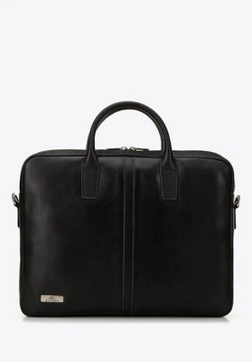Torba na laptopa 11’’/12’’ skórzana z przeszyciem na środku czarna Wittchen