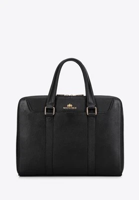Torba na laptopa 13,3'' ze skóry groszkowej czarna Wittchen