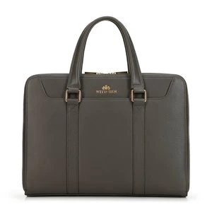 Torba na laptopa 13,3” ze skóry groszkowej taupe Wittchen