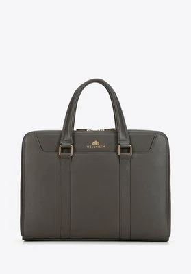 Torba na laptopa 13,3” ze skóry groszkowej taupe Wittchen
