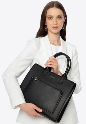 Torba na laptopa 13” z imitacji skóry czarna Wittchen