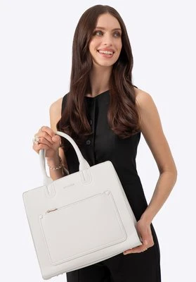 Torba na laptopa 13” z imitacji skóry kremowa Wittchen