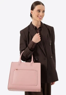 Torba na laptopa 13” z imitacji skóry różowa Wittchen