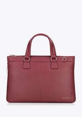 Torba na laptopa 14,5” z imitacji skóry bordowa Wittchen