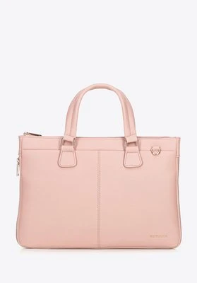 Torba na laptopa 14,5” z imitacji skóry różowa Wittchen