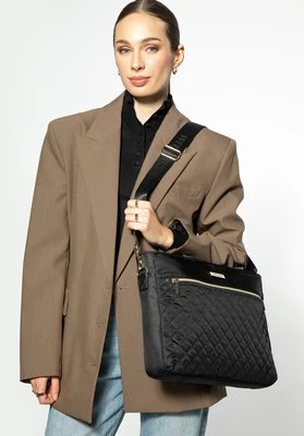 Torba na laptopa 14'' biznesowa z pikowaniem czarna Wittchen