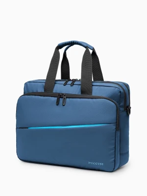 Torba na laptopa 15,6 cali z kieszeniami granatowa Puccini
